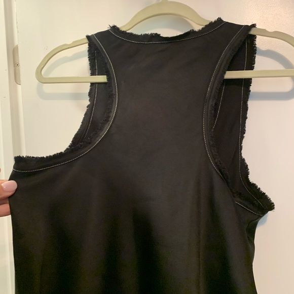 HELMUT LANG black silk tank top medium racerback - Picture 11 of 12